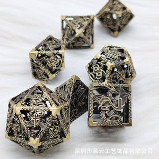 Dnd Dungeons &amp; Dragons ลูกเต๋าโลหะกลวง อุปกรณ์เสริมเกมกระดาน Cthulhu TRPG