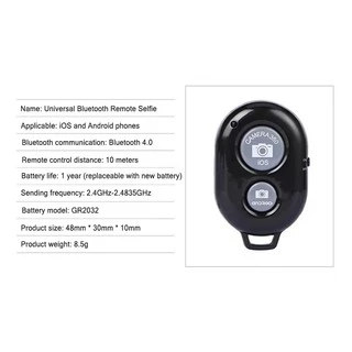 รีโมทถ่ายรูปเซลฟี Wireless Bluetooth phone camera shutter remote control Compatible for all iOS and Android Smartphones