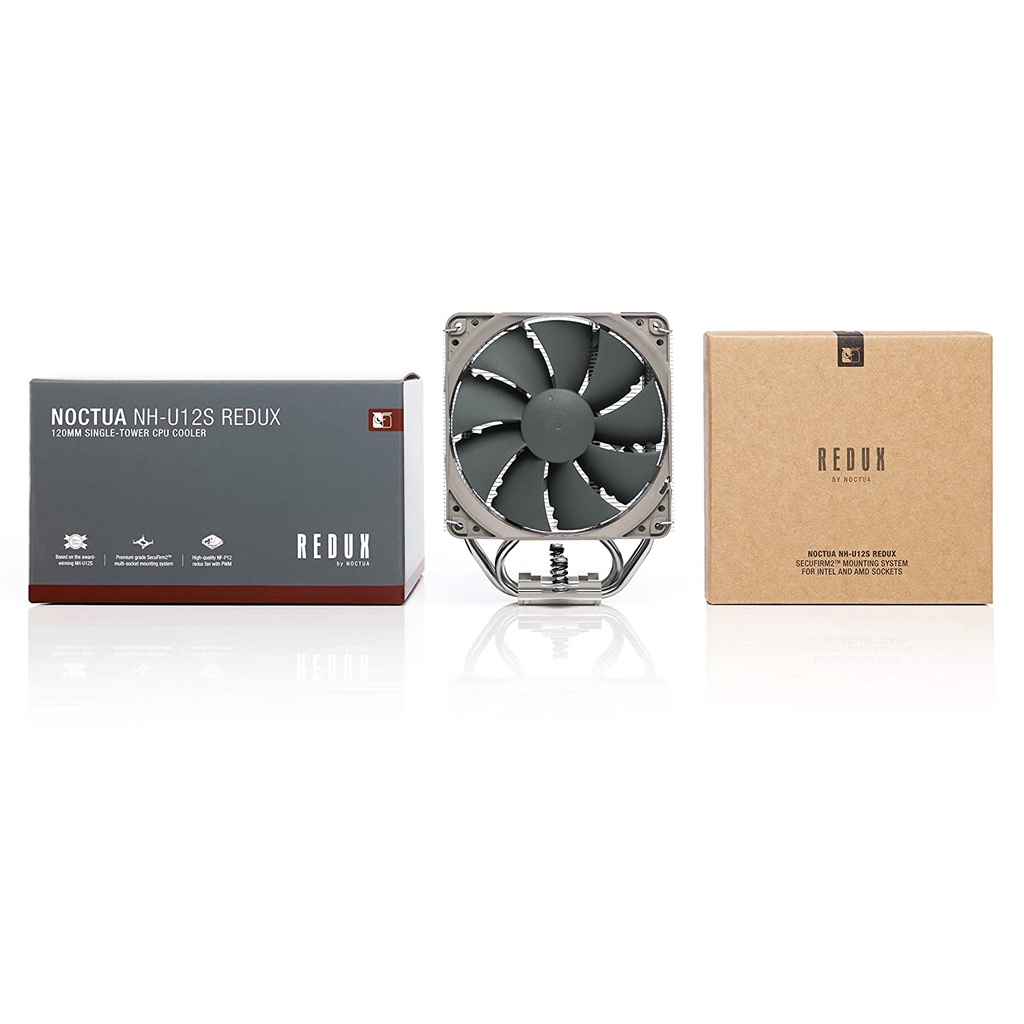 Noctua NH-U12S Redux, High Performance CPU Cooler with NF-P12 redux-1700 PWM 120mm Fan (Grey)