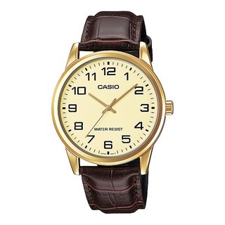 ﻿Casio Standard นาฬิกาผู้ชาย สายหนัง รุ่น MTP-V001GL-9BUDF - Brown