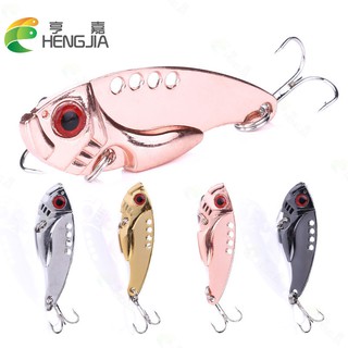 Hengjia เหยื่อตกปลาโลหะ 3d 11 กรัม 4 สี 1 ชิ้น Metal Blade Vib bait Sequins Fish Hard Bait Spoon Bass Vibration Lure