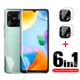 6 in 1 Camera Protective Glass + Hydrogel Film + Back Film for Xiaomi Redmi 10C 10A Security Screen Protector Hydrogel Film Redmi 10 C A 10 Redmi 10 A C Non-Protective Case