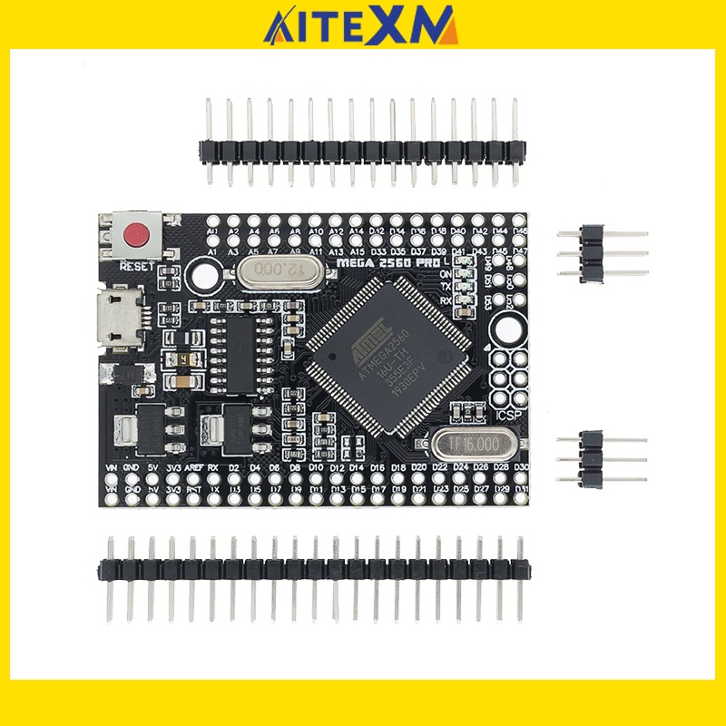 ชิป MEGA 2560 PRO Micro USB Type-c USB CH340G ATMEGA2560-16AU พร้อมหัวเข็มตัวผู้ สําหรับ Arduino Mega2560