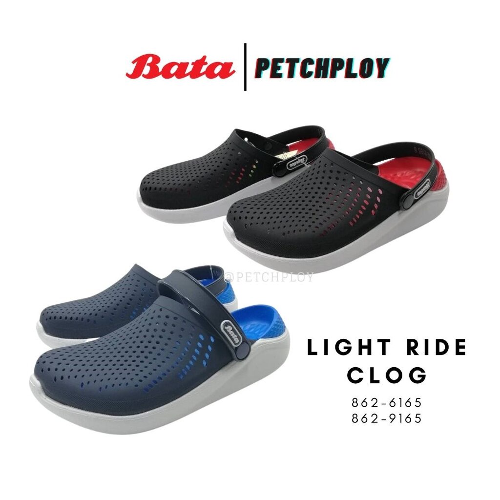 รุ่นใหม่!! Bata รุ่น 6165-9165 รองเท้าแตะหัวโต บาจาของแท้ พร้อมส่ง Size 6-10 (40-45) รหัส 8626165 86