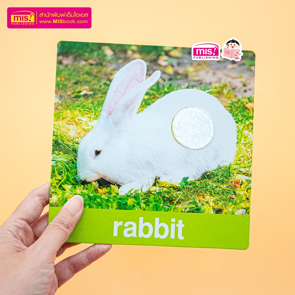 แฟลชการ์ดสัตว์น่ารัก Animal **ขนฟู** กระดาษแข็ง 14 แผ่น ขนฟู นุ่มนิ่ม