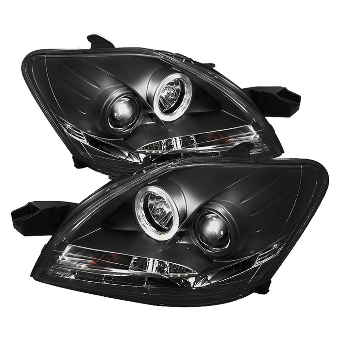ไฟหน้าโปรเจคเตอร์ TOYOTA VIOS 07-12 ดำ วงแหวน LED ยาว (V.2)