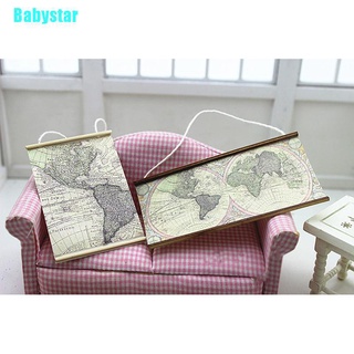 (Babystar) อุปกรณ์เสริมแผนที่จิ๋ว 1:12 สําหรับบ้านตุ๊กตา