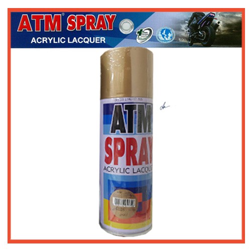 สีสเปรย์ ATM A228 สีทอง เงาพิเศษ แห้งเร็ว Motorcycle Re-Spray