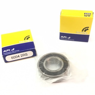 API Bearing 6004 2RS ตลับลูกปืน เม็ดกลมร่องลึก คุณภาพเยี่ยม มาตรฐาน DGBB ปิดยางสองด้าน