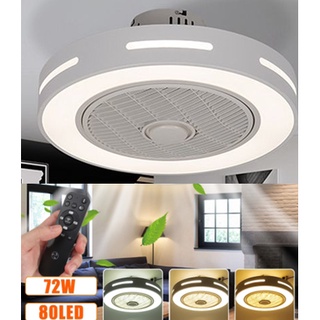 Modern Trendy LED Ceiling fans lights + 3 colors Lighting&amp;3 gear wind speed fan light with remote control 185-250V RiEl