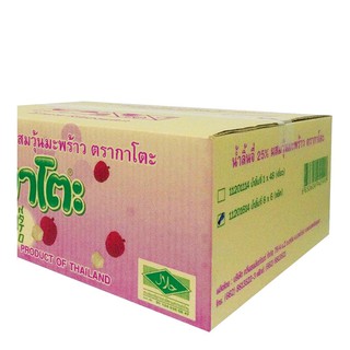 กาโตะ น้ำลิ้นจี่ผสมวุ้นมะพร้าว 25% ขนาด 320 มล. (6 ขวด) Kato Lychee Mixed with 25% Coconut Jelly Size 320 ml. (6 bottles