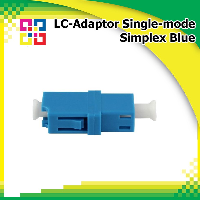 BISMON B1-ASLC ข้อต่อกลางไฟเบอร์ออฟติก LC-Adaptor Single-mode Simplex Blue 4อัน/แพ็ค