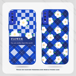 เคส VIVO Y70 Y90 Y1S Y91C Y51 Y51S Y51A เคสโทรศัพท์มือถือนิ่ม ลายสก๊อต ตานางฟ้า ดอกไม้น่ารัก สีฟ้า สีขาว สําหรับ เคสวีโว่ Y53S Y31 Y53 Y17 Y15 Y12 Y12i Y11 U10 Y50 Y30 Y30i Y20 Y20S Y20i Y12S Y30G Y11S Y12G Y12A Y20A Y20G Y91 Y91i Y93 Y95 เคสโทรศัพท์