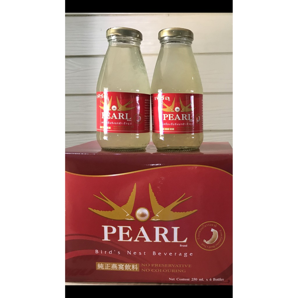 รังนก เครื่องดื่มรังนก เพิร์ล 250 ml.สูตรคอลาเจน(6ขวด/แพ็ค)