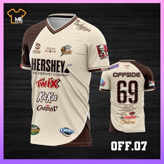 Off.07 เสื้อกีฬาฟุตบอล พิมพ์ลาย สวมใส่สบาย สีสด.