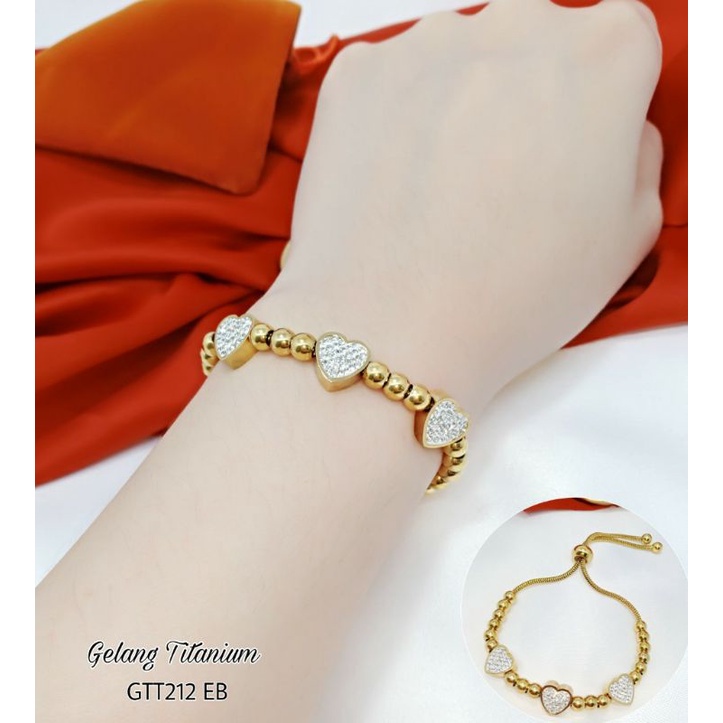 Love GTT212 EB สร้อยข้อมือเชือกไทเทเนียม