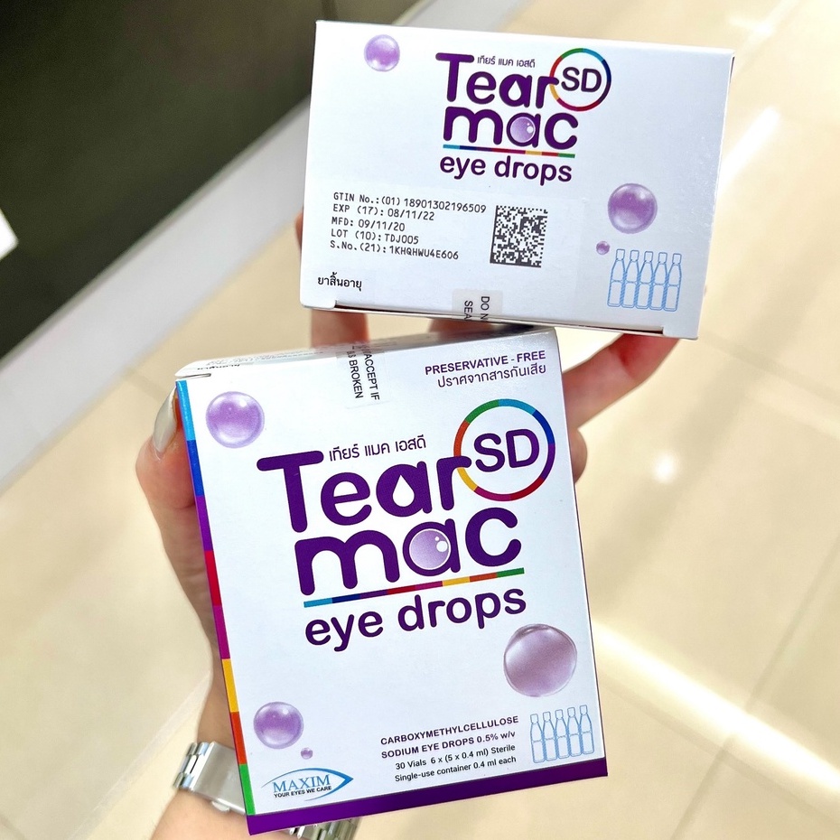 Tear Mac 0.4 ml. กล่องแพ็ค 30 ชิ้น [EXP.18/11/2022] ไม่มีสารกันเสีย แบบใช้แล้วทิ้ง