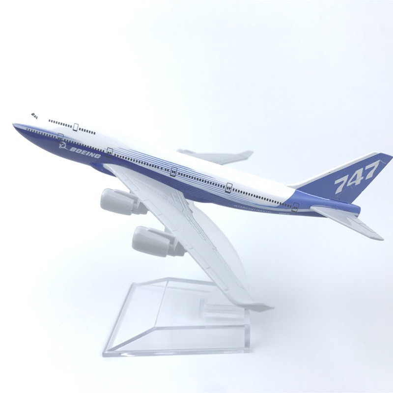 [16CM] โมเดลเครื่องบินต้นแบบ โบอิ้ง 747 Boeing 747 prototype (Aircraft Model) ทำจากเหล็ก พร้อมฐาน ขอ