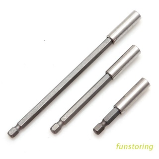 FUN 3Pc 1/4 Hex Quick Release Magnetic Screwdriver 60/100/150mm Extension Bit Holder