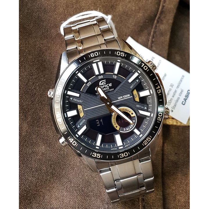 นาฬิกา Casio Edifice โครโนกราฟ รุ่น EFV-C100D-1B นาฬิกาผู้ชายสายแสตนเลส กันน้ำ100m. ของแท้ 100% รับประกัน CMG 1 ปี