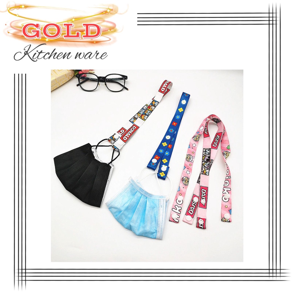 G75 Character Mask Strap Hook / Mask Necklace / Cartoon Motif Mask Strap