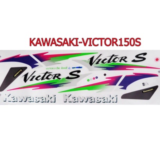 A สติ๊กเกอร์ติดรถมอเตอร์ไซด์ สำหรับ KAWASAKI-VICTOR150S ปี96 สีดำ