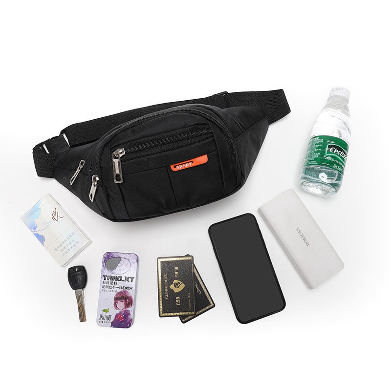 กระเป๋าสไตล์สปอร์ต รุ่น N9218 คาดอก คาดเอว สะพายข้าง ไนล่อนกันน้ำ Sport Bag(6 สี ดำ,กรมท่า,น้ำเงิน,ม่วง,ชมพู,เขียวนีออน)