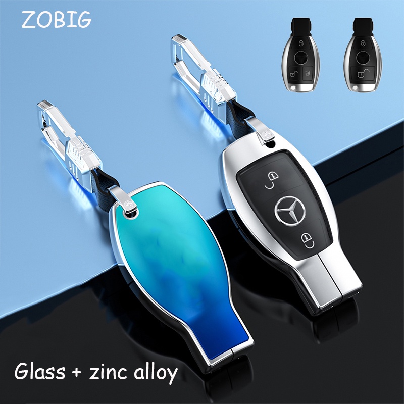 ZOBIG สําหรับ Mercedes Benz สังกะสีสมาร์ทคีย์ Fob กรณี Key สายคล้องคอ Benz CES CLS CLK GLK GLC G Cla