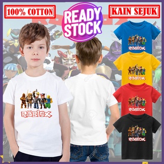 เสื้อยืด ผ้าฝ้าย 100% พิมพ์ลาย Roblox สําหรับเด็กผู้ชาย และเด็กผู้หญิง