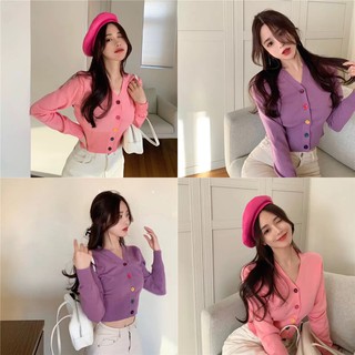 n01 เสื้อแขนยาวกึ่งครอป พร้อมส่ง เสื้อแขนยาว