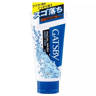 GATSBY Men Facial Wash Perfect Scrub 130g. แก๊สบี้ เม็น สครับ โฟมล้างหน้าสำหรับผู้ชาย