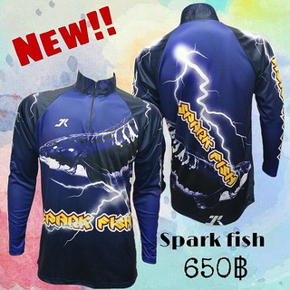 JK Thailand   เสื้อตกปลา SPARK FISH ป้องกันรังสี UV 80% แห้งเร็ว