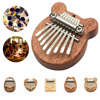 Kalimba เครื่องดนตรีคีย์บอร์ดนิ้วหัวแม่มือ 8 เสียงขนาดเล็กแบบพกพา