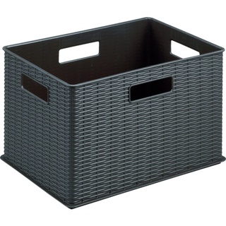 TRUSCO กล่องหวาย สีดำ Rattan Box Black (416-3451)