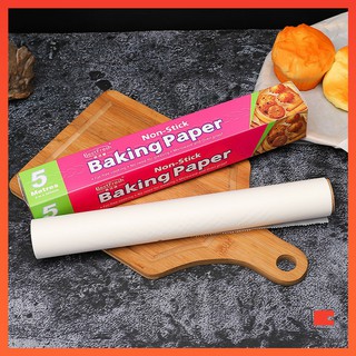 กระดาษไขรองอบ แบบ 5 เมตร และ10 เมตร Baking paper 5 m &amp; 10 m. พร้อมจัดส่ง BAKING PAPER