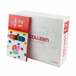 สีไม้คลอรีนแท่งยาว 12 สี หัวเดียว (กล่อง)