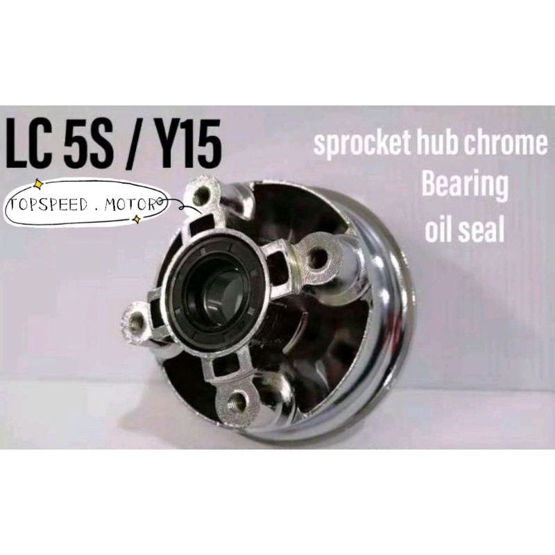 COMBO SPOKET HUB SET CHROME Y15 LC135-5SPEED