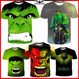 【CustomFashion】เสื้อยืดแขนสั้นลําลอง พิมพ์ลาย Marvel HULK 3D ระบายอากาศ แฟชั่นฤดูร้อน สําหรับผู้ชาย 2021