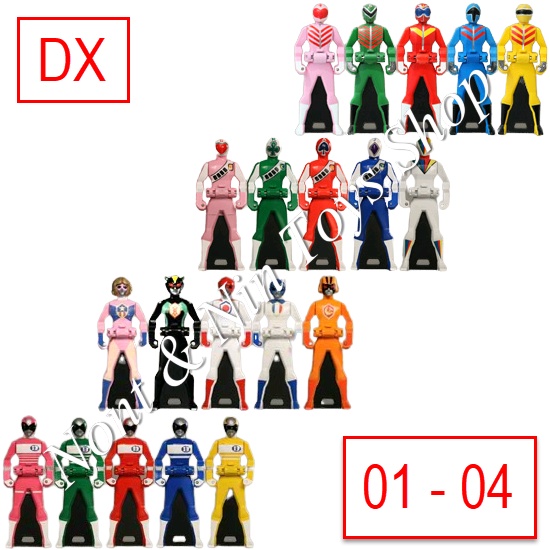 Gokaiger DX Ranger Key เรนเจอร์คีย์ ขบวนการโกไคเจอร์ ชุดที่ 1 เซนไต ลำดับที่ 1-4 (Goranger,JAKQ,Battle Fever,Denziman)