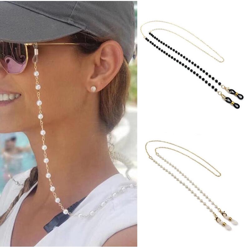 สายคล้องแว่น หน้ากาก สร้อยคอ สองตะขอ เชือกเส้นเล็ก