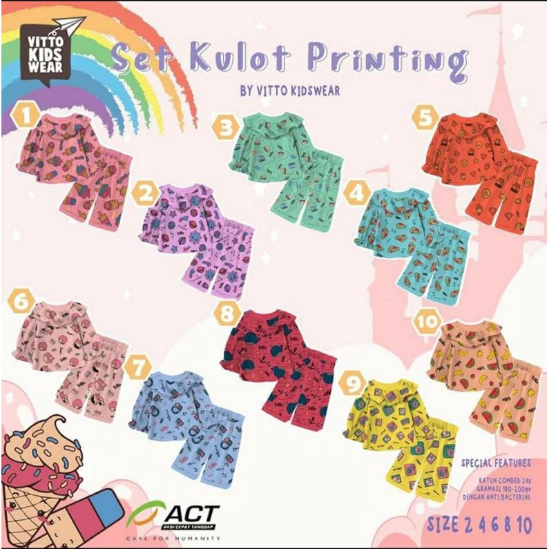 Vitto PRINTING CULOT SET BY VITTO