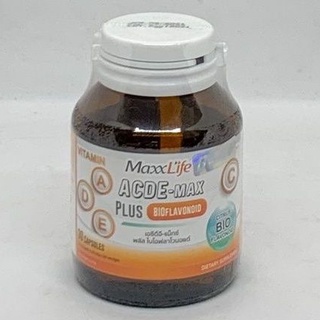 ACDE-MAX Plus Bioflavonoid vitamin A,D,E 30 capsules วิตามินรวม เอ ซี ดี อี แก้อาการเพลีย เหนื่อย และอาการลองโควิด