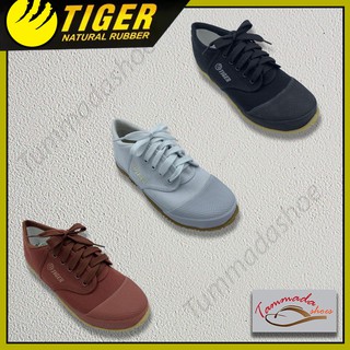 รองเท้าผ้าใบนักเรียน Tiger TG-9 รองเท้านักเรียน รองเท้าผ้าใบแบบผูกเชือก รองเท้าผ้าใบนักเรียนราคาถูก ฟุตซอลนักเรียน Tiger