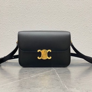 Celine teen Triomphe​ shoulder​ bag VIP Black