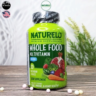 วิตามินและแร่ธาตุจากพืช สำหรับผู้ชาย NATURELO® Whole Food Multivitamin for Men 120 Vegetarian Capsules