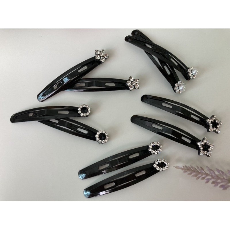 กิ๊บเพชรเกาหลี🇰🇷ประดับเพชร 1 ชิ้น))นำเข้าจากเกาหลี ของแท้ 1 ชิ้น))MADE in KOREA 🇰🇷คุณภาพดี กิ๊บไม่ดึงเส้นผม