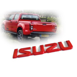 สีแดง​ โลโก้​ ISUZU​ สีแดงติดท้ายรถยนต์​ D-MAX งานส่งศูนย์ อีชูชุราคาดีที่สุด จบในที่เดียว