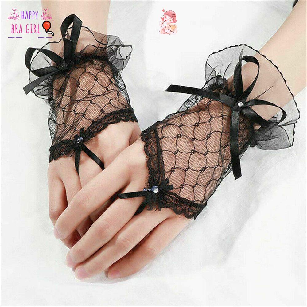 BRB Lace Gloves ผู้หญิง ถุงมือคอสเพลย์ไร้นิ้ว Rocky
