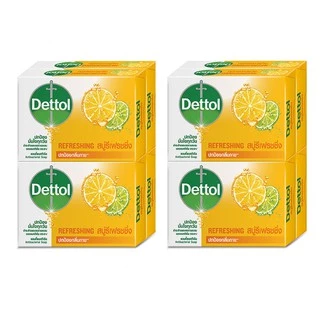 [ทั้งหมด 2 แพ็ค] เดทตอล สบู่รีเฟรชชิ่ง 60 กรัม (แพ็ค 4 ก้อน) DETTOL BAR SOAP REFRESHING 60G.X4
