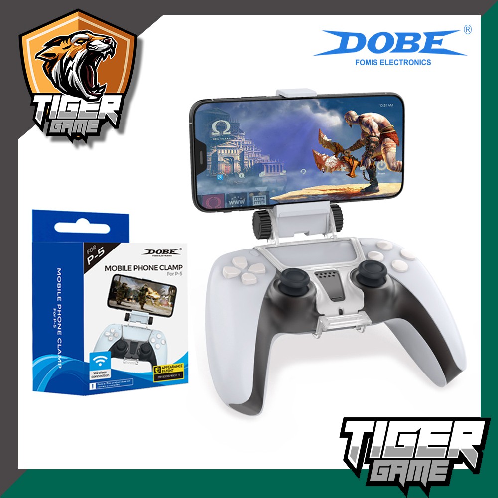 Dobe PS5 Controller Mobile Phone Clamp หมุนไม่ได้ (คลิปยึดมือถือ)(ที่จับจอยกับมื